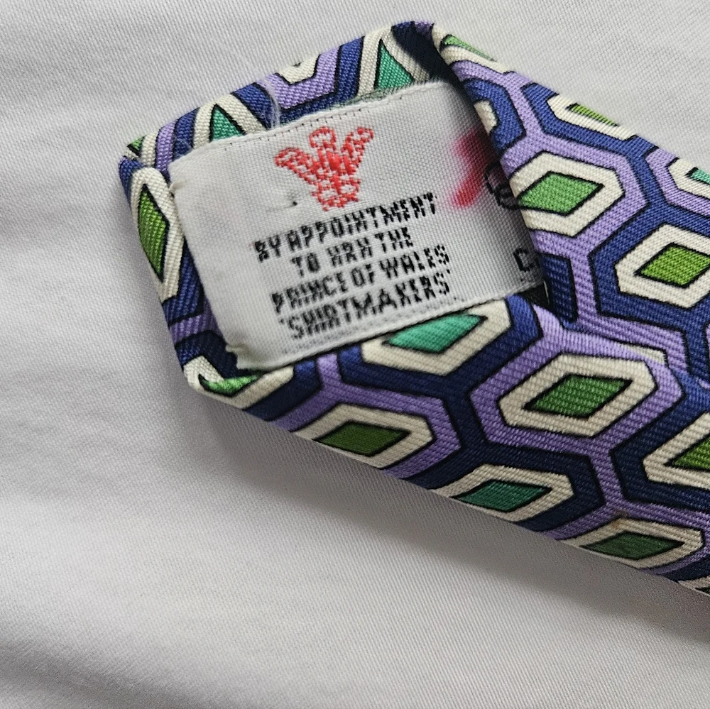 TURNBULL & ASSER For Neiman Marcus Graphic Silk Tie